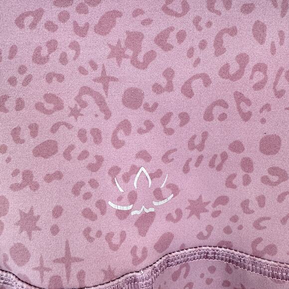 Beyond Yoga X Barre 3 Women's Leggings Measures M Cheetah Leopard Active Pink - Picture 4 of 4